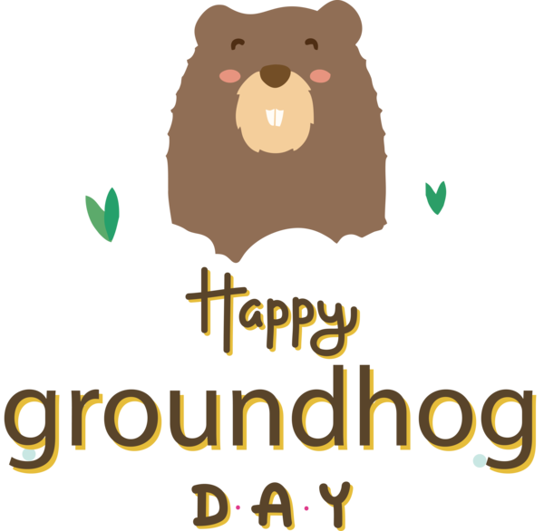 Transparent Groundhog Day Logo Cartoon Snout for Groundhog for Groundhog Day
