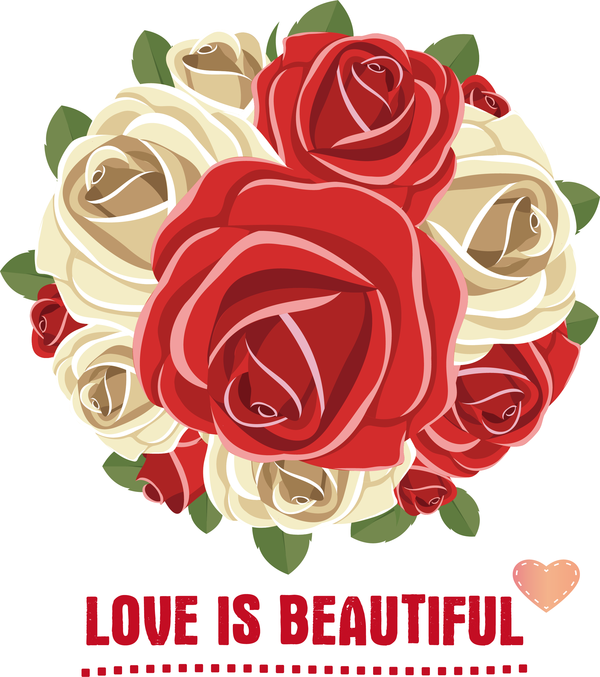 Transparent Valentine's Day Flower Rose Design for Valentines for Valentines Day