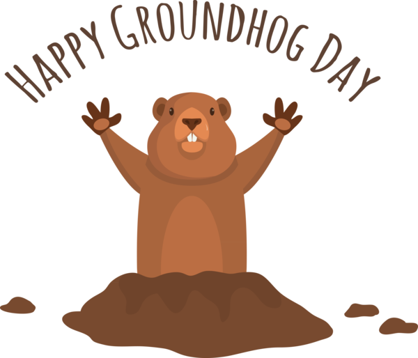 Transparent Groundhog Day Bears Dog Cat for Groundhog for Groundhog Day