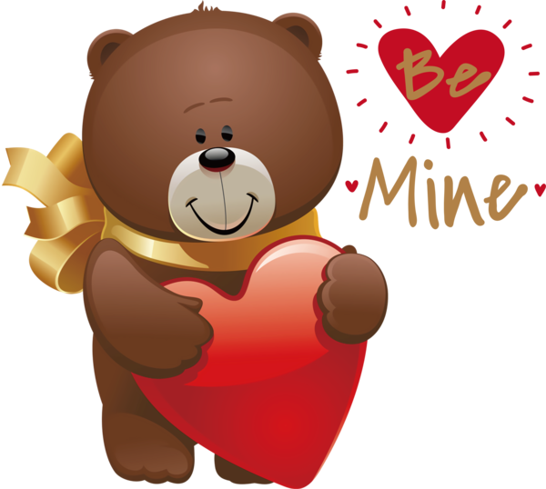 Transparent Valentine's Day Bears Brown bear Teddy bear for Valentines for Valentines Day