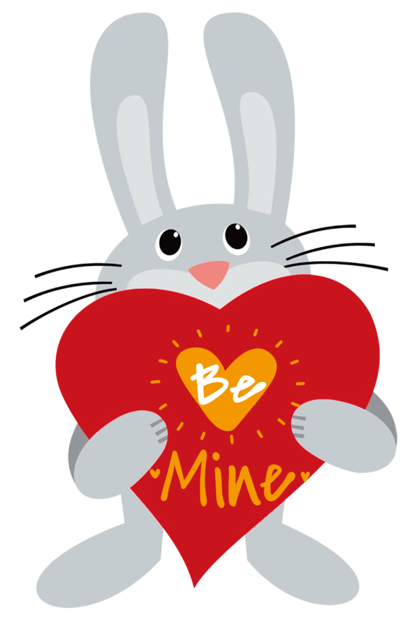 Transparent Valentine's Day Hares Mashimaro Rabbit for Valentines for Valentines Day