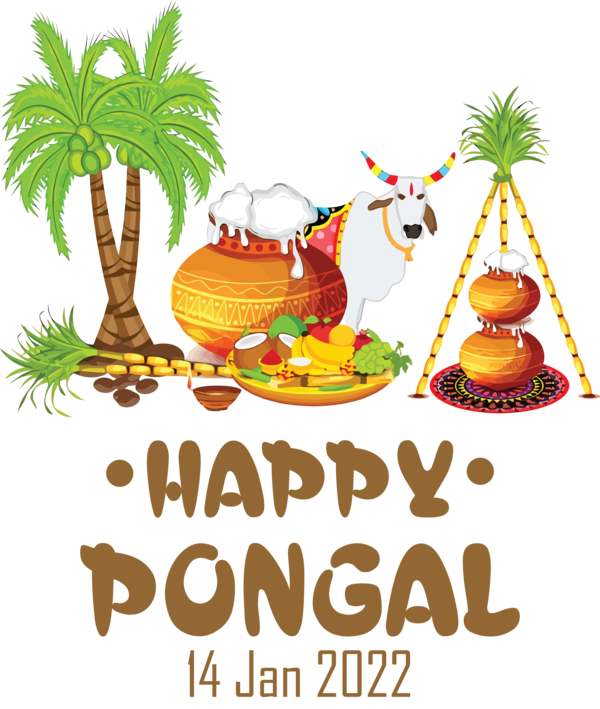 Transparent Pongal Agency FB Font Typography for Thai Pongal for Pongal