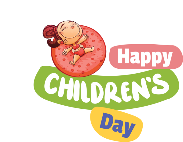 Transparent International Children's Day Logo Cartoon Mitsui cuisine M for Children's Day for International Childrens Day