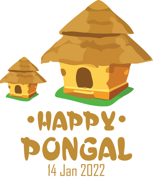 Transparent Pongal Logo Line Yellow for Thai Pongal for Pongal