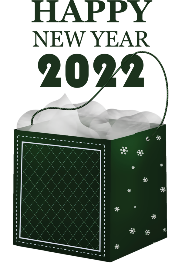 Transparent New Year Design Green Font for Happy New Year 2022 for New Year