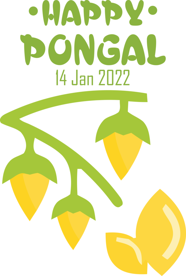 Transparent Pongal Logo Design Leaf for Thai Pongal for Pongal