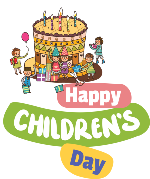 Transparent International Children's Day Logo Line Recreation for Children's Day for International Childrens Day