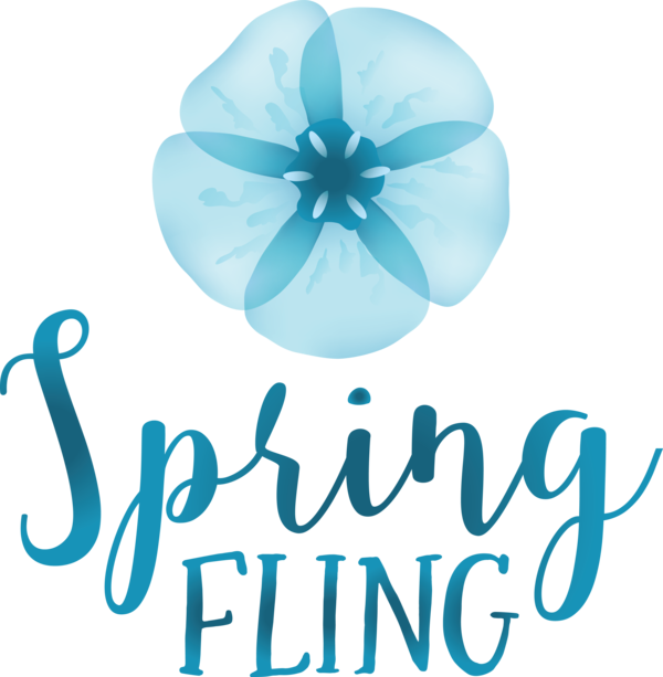 Transparent easter Flower Logo Design for Hello Spring for Easter