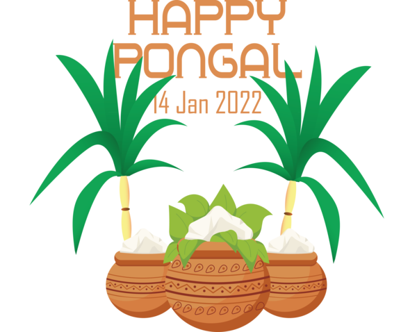 Transparent Pongal Design Painting Icon for Thai Pongal for Pongal