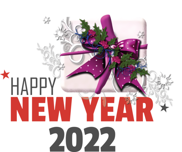 Transparent New Year Floral design Flower Cut flowers for Happy New Year 2022 for New Year