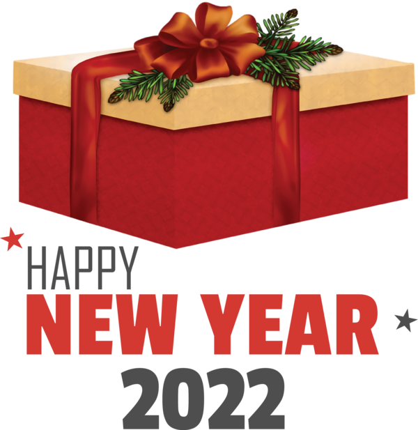 Transparent New Year Table Design Box for Happy New Year 2022 for New Year