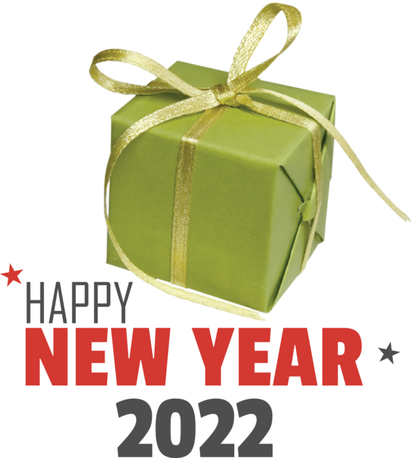 Transparent New Year Design Font Gift for Happy New Year 2022 for New Year