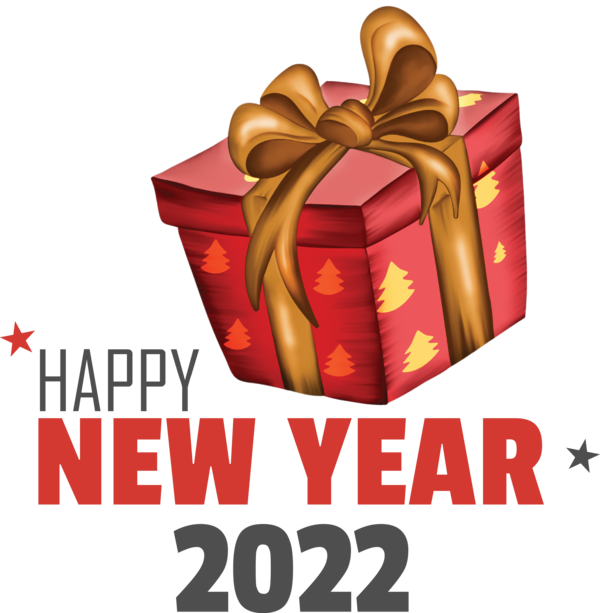Transparent New Year Gift Christmas Day Box for Happy New Year 2022 for New Year
