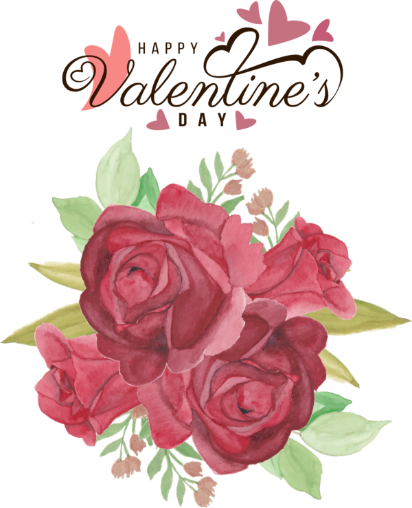 Transparent Valentine's Day Flower bouquet Flower Floral design for Rose for Valentines Day