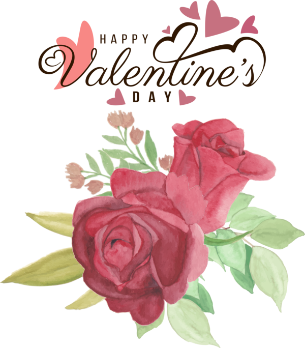 Transparent Valentine's Day Watercolor painting Painting Design for Rose for Valentines Day