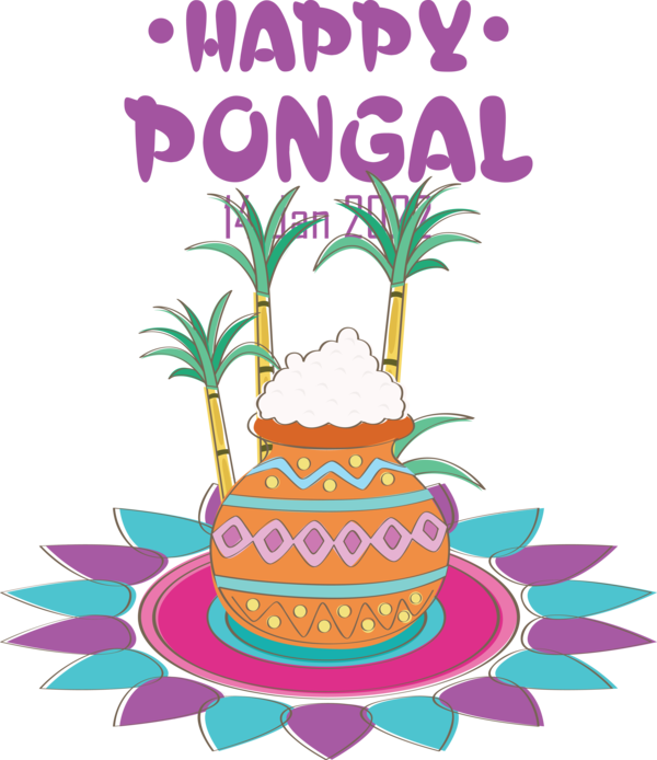 Transparent Pongal Pongal Makar Sankranti Festival for Thai Pongal for Pongal