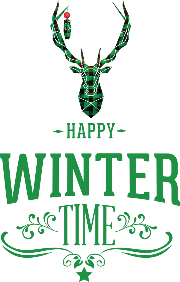 Transparent Christmas Logo Design Green for Hello Winter for Christmas