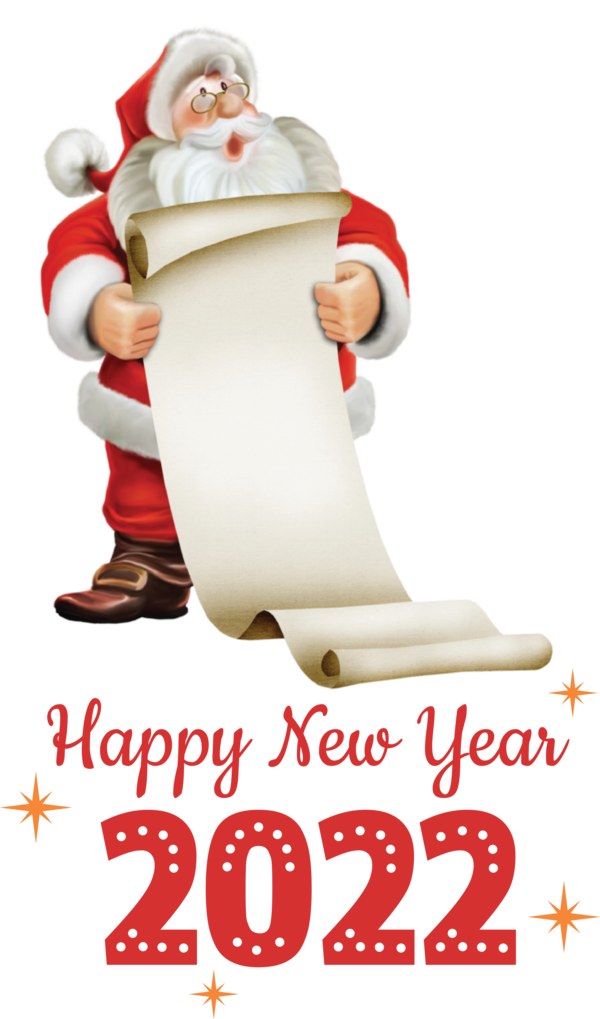 Transparent New Year Santa Claus Transparency Christmas Day for Happy New Year 2022 for New Year