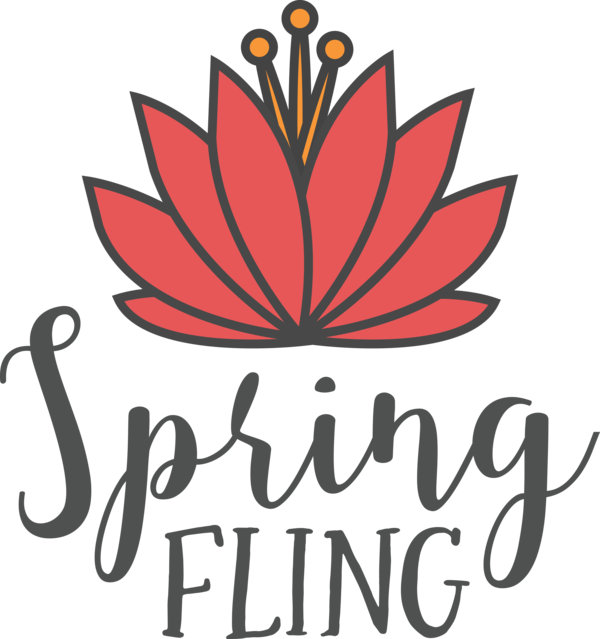 Transparent Easter Flower Logo Leaf for Hello Spring for Easter