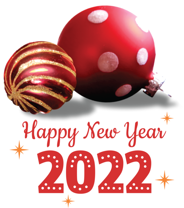 Transparent New Year Bauble Font Balloon for Happy New Year 2022 for New Year