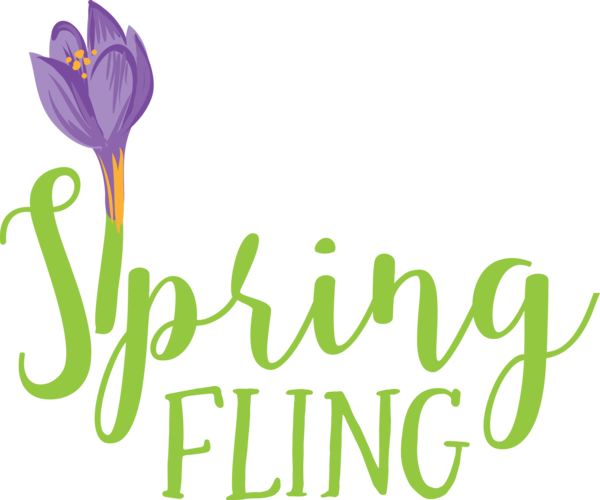 Transparent Easter Logo Floral design Design for Hello Spring for Easter