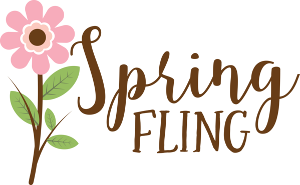 Transparent Easter Floral design Flower Logo for Hello Spring for Easter