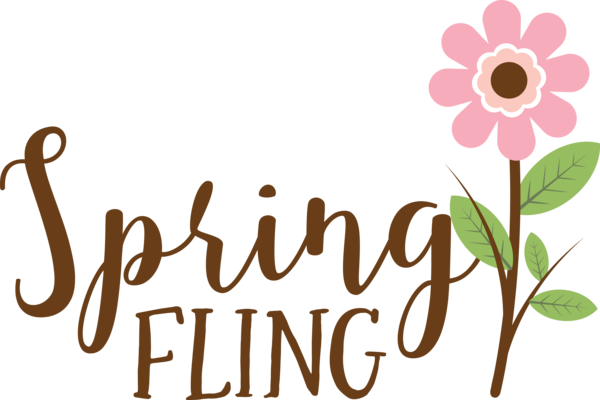 Transparent Easter Floral design Flower Logo for Hello Spring for Easter