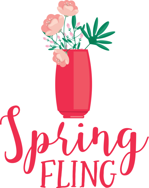 Transparent Easter Flower Logo Pink M for Hello Spring for Easter