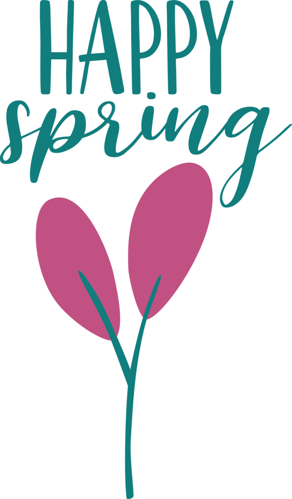 Transparent Easter Leaf Flower Logo for Hello Spring for Easter