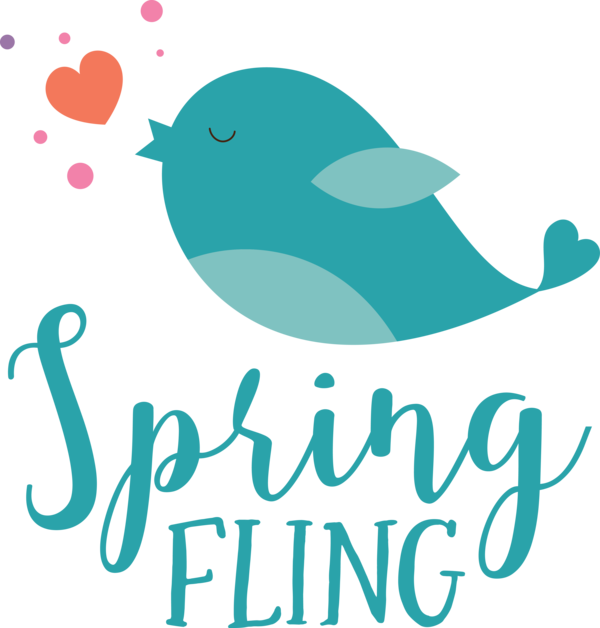 Transparent Easter Birds Logo Design for Hello Spring for Easter