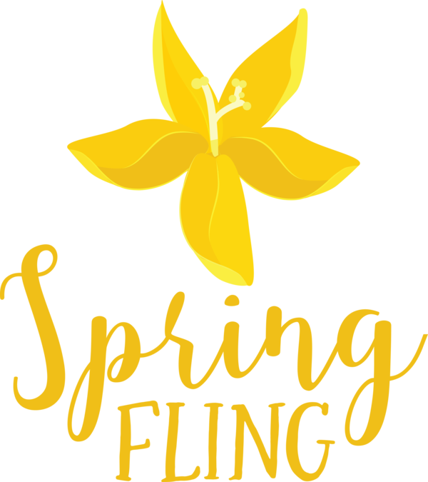 Transparent Easter Flower Logo Commodity for Hello Spring for Easter