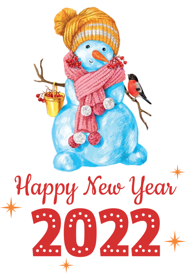 Transparent New Year Ano Novo 2022 Christmas Day Snowman for Happy New Year 2022 for New Year