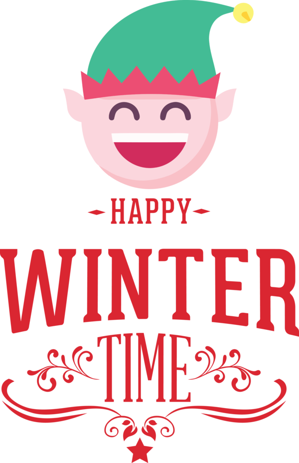 Transparent Christmas Logo Line Happiness for Hello Winter for Christmas