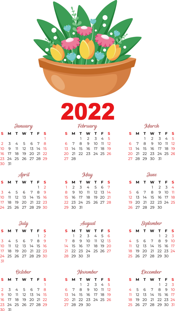 Transparent New Year calendar Design 2022 for Printable 2022 Calendar for New Year