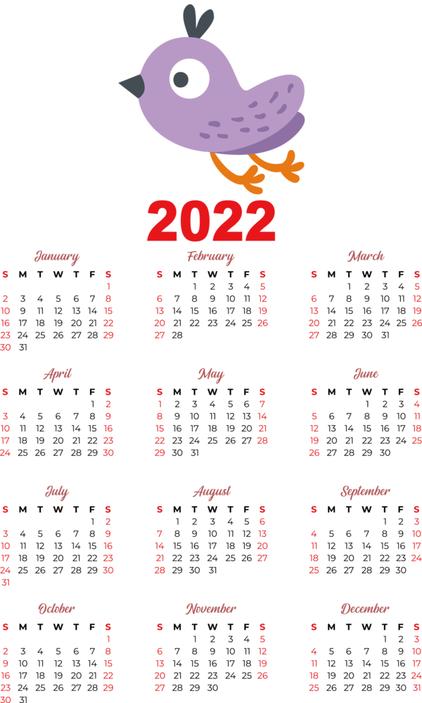 Transparent New Year calendar Calendar date Color for Printable 2022 Calendar for New Year