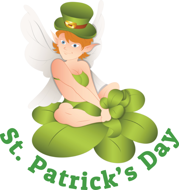 Transparent St. Patrick's Day Flower St. Patrick's Day Floral design for Saint Patrick for St Patricks Day