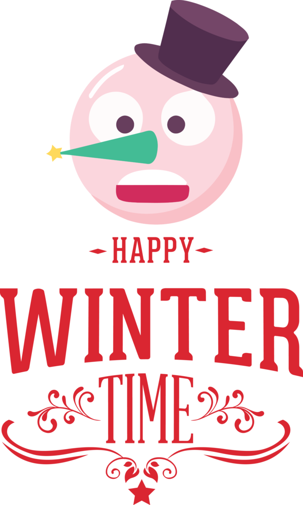 Transparent Christmas Happiness Text Line for Hello Winter for Christmas