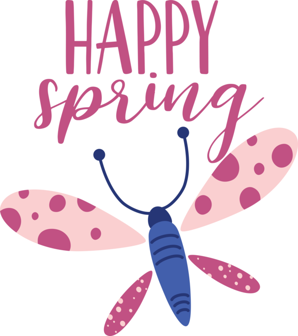 Transparent Easter Design Line Pink M for Hello Spring for Easter