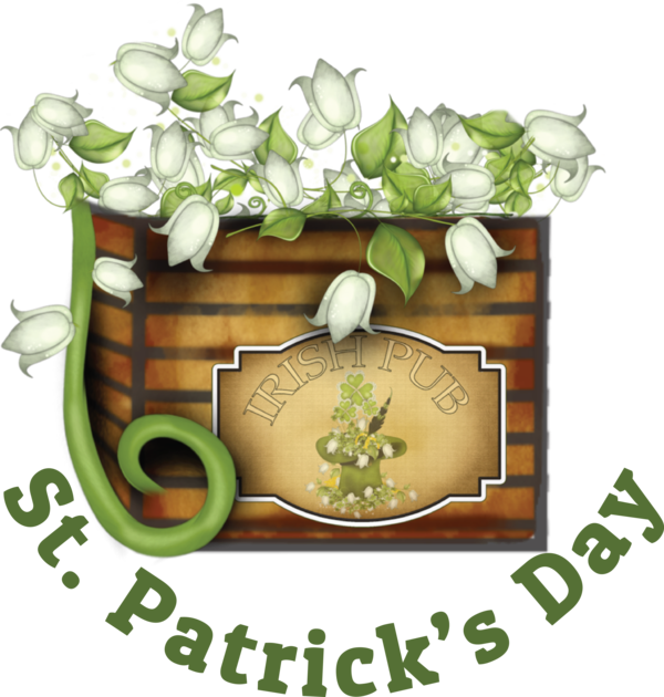 Transparent St. Patrick's Day Flower Floral design Design for Saint Patrick for St Patricks Day