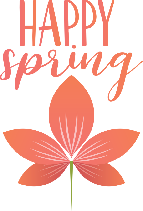 Transparent Easter Flower Design Logo for Hello Spring for Easter