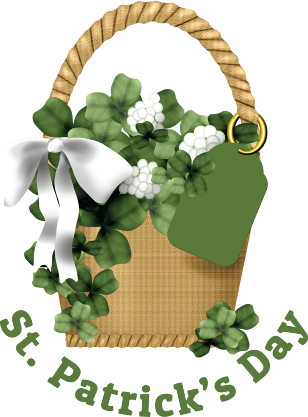 Transparent St. Patrick's Day Design Floral design Textile design for Saint Patrick for St Patricks Day