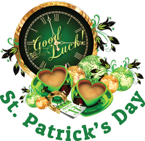 Transparent St. Patrick's Day Font Green Herbal medicine for Saint Patrick for St Patricks Day