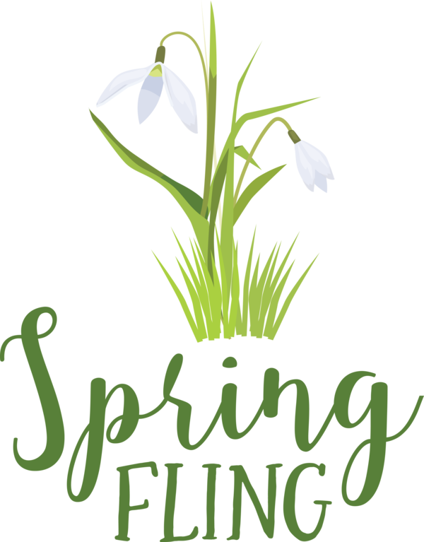 Transparent Easter Logo Plant stem Grasses for Hello Spring for Easter