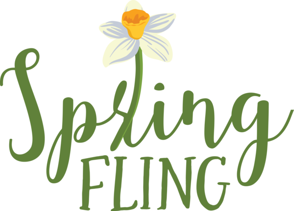 Transparent Easter Floral design Logo Cut flowers for Hello Spring for Easter
