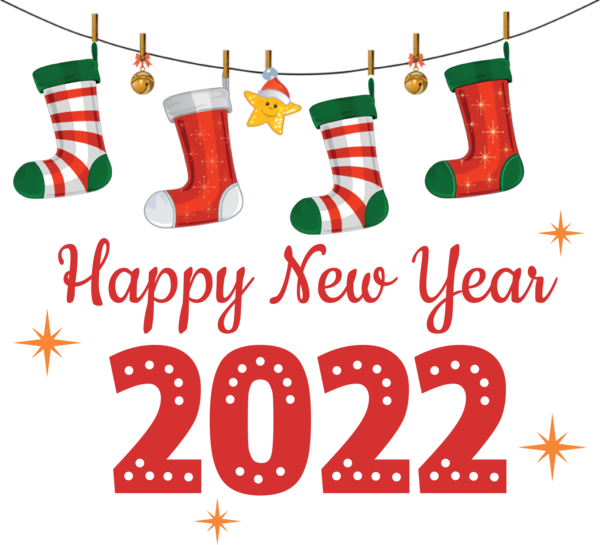 Transparent New Year Bauble Christmas Day Christmas Stocking for Happy New Year 2022 for New Year