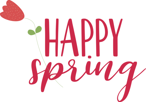 Transparent Easter Flower Logo Design for Hello Spring for Easter