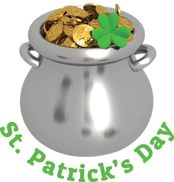 Transparent St. Patrick's Day Gold Shamrock Transparency for Saint Patrick for St Patricks Day