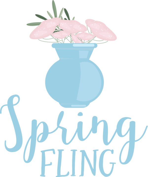 Transparent Easter Flower Cartoon Logo for Hello Spring for Easter