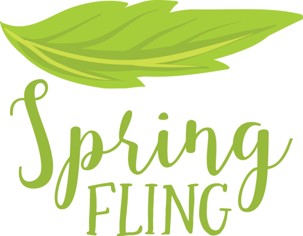 Transparent Easter Leaf Logo Design for Hello Spring for Easter