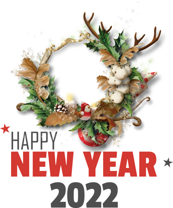 Transparent New Year Rudolph Ded Moroz Christmas Day for Happy New Year 2022 for New Year